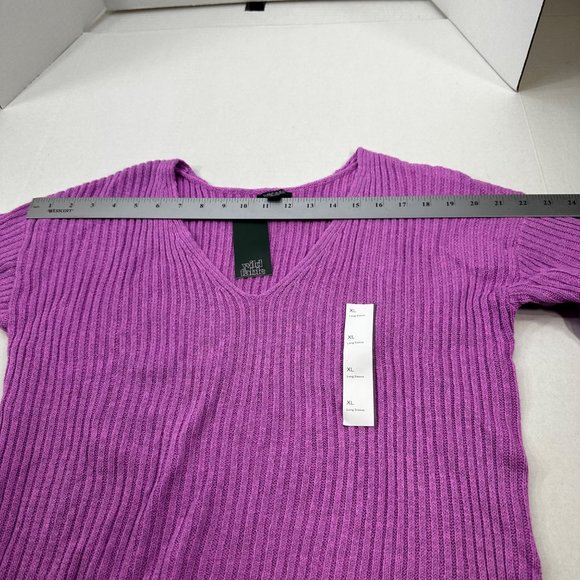 Wild Fable Women's Size XL Pull Over Crop Sweater Purple New With Tags - Picture 7 of 15